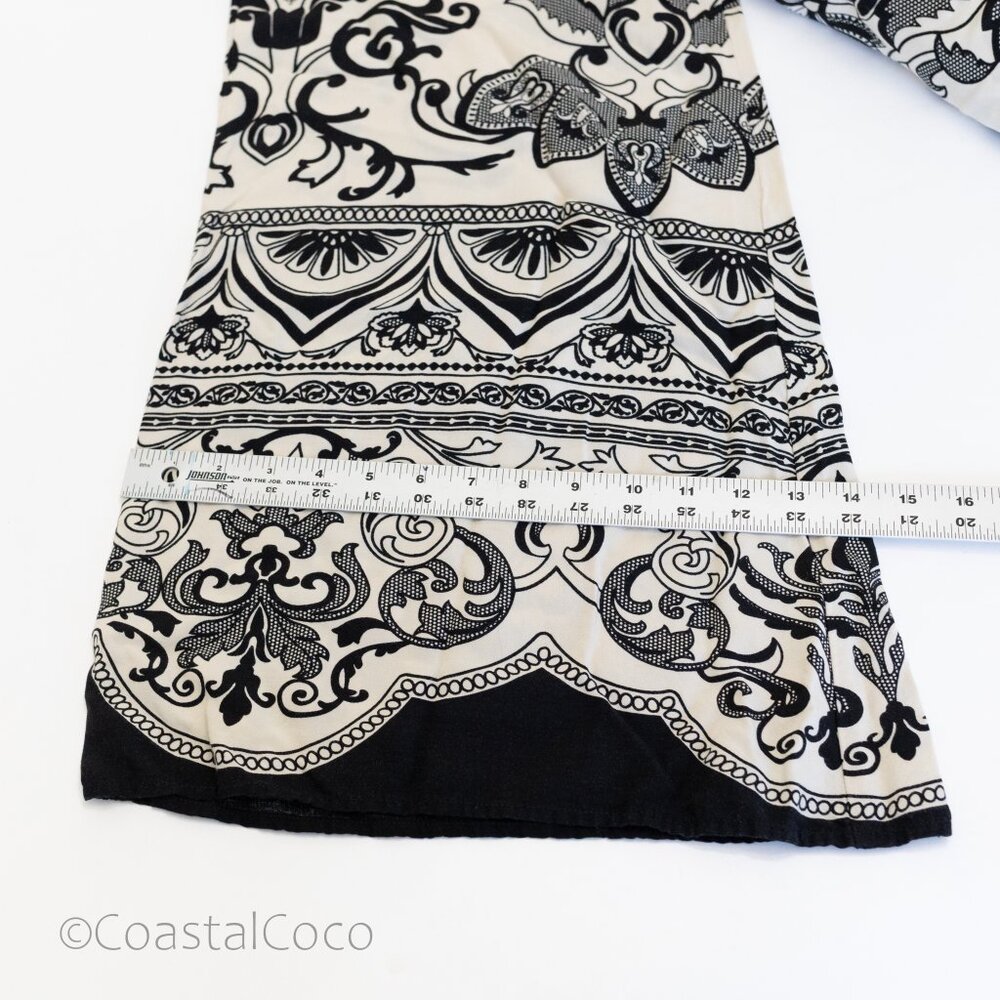 Flying Tomato Palazzo Pants M Wide Leg Baroque Boho Paisley Hippie Festival - Picture 6 of 6